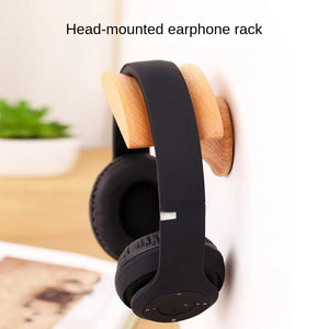 Wood Headphone Wall Mount Holder, with VHB Adhesive Tape and Screw, Holds 10 lbs