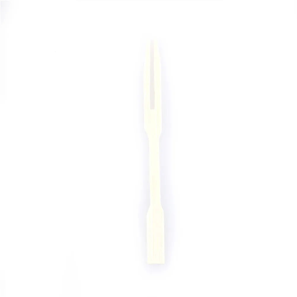 Mini Bamboo Forks 3.5 inch, Cocktail Forks Appetizer Forks, Small Wood Forks for Fruit, Disposable Tiny Food Picks for Party，Charcuterie Supplies Accessories, Wooden Toothpicks Fork. 100 PCS