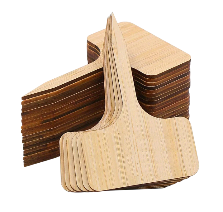 60pcs Wooden Plant Labels, Eco-Friendly T-Type Bamboo Plant Labels Tags Garden Plant Markers for Seed Potted Herbs Flowers Vegetables (Copy)