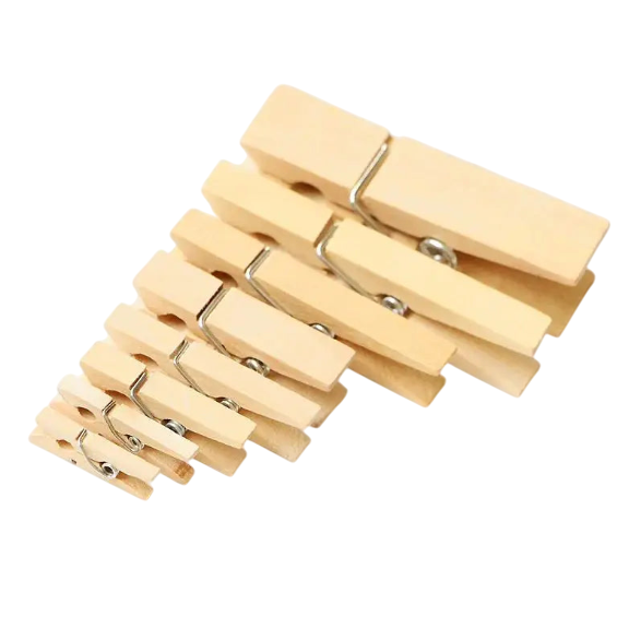 6pcs In Different Sizes Mini Clothespins, Mini Clothes Pins for Photo Natural Wooden Small Picture Clips for Crafts 50pcs Decorative Wood Clips for Wall Hanging Pictures