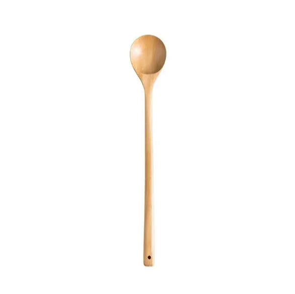 2in1 13 Inch Long Handle Wooden Cooking Spoons, Long Stirring Spoons Mixing Spoon Soup Mixing Kitchen Tools Wooden Utensils