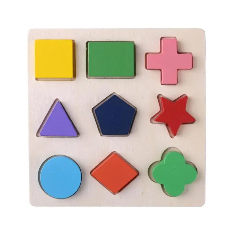 3in1 Wooden Geometric Shapes Stacking Rings and Fractions Boards- Shape Sorter Sorting Toy Stacking Game – Montessori Materials Educational Learning Toys for 3 4 5 6 Years