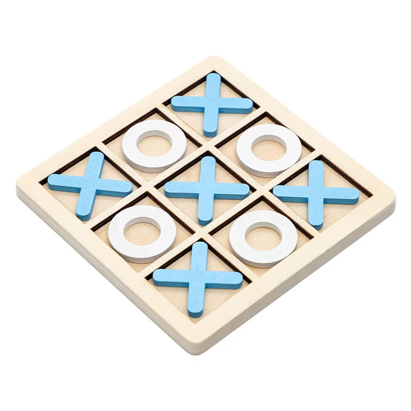 Wooden Board Tic Tac Toe Game XO Table Toy Classical Family Children Puzzle Game Educational Toys (Copy)