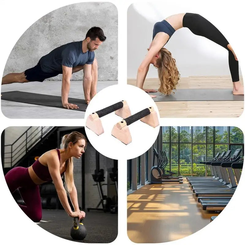 30cm Wooden Parallettes Push Up Bars, 2 PCS Wood Calisthenics Bars with Non-Slip Base, Pushup Handles for Floor Home Fitness, Workout Equipment for Men and Women Strength Training (Copy)