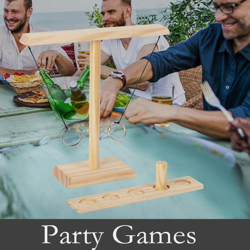 1pc Hook and Ring Game Handmade Wooden Toss Game for Kids and Adults,Yard Games,Toss Game for Bars,Home,Party