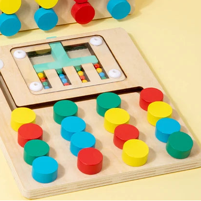 Four color walking double-sided game chess, children's logical thinking training, Montessori early education puzzle toys for you