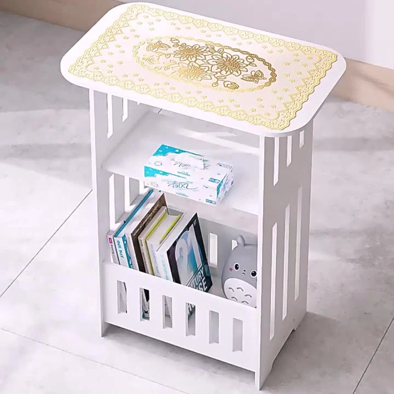 Modern Nordic Style Wooden Storage Table - Multipurpose Bedside & Living Room Organizer, Non-Waterproof Wood Material (Copy)