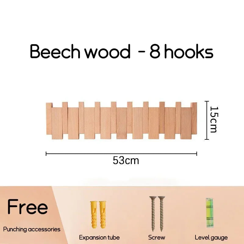 Natural Wood Wall Mounted Piano Coat Rack| Coat Rack Wall Mount| Flip Down Wall Hook Rack 5 Hooks| Entryway Wall Art Hook,Made of Acacia Wood (Wood Wax Oil Dyed Walnut Color).Wall Art (Copy)