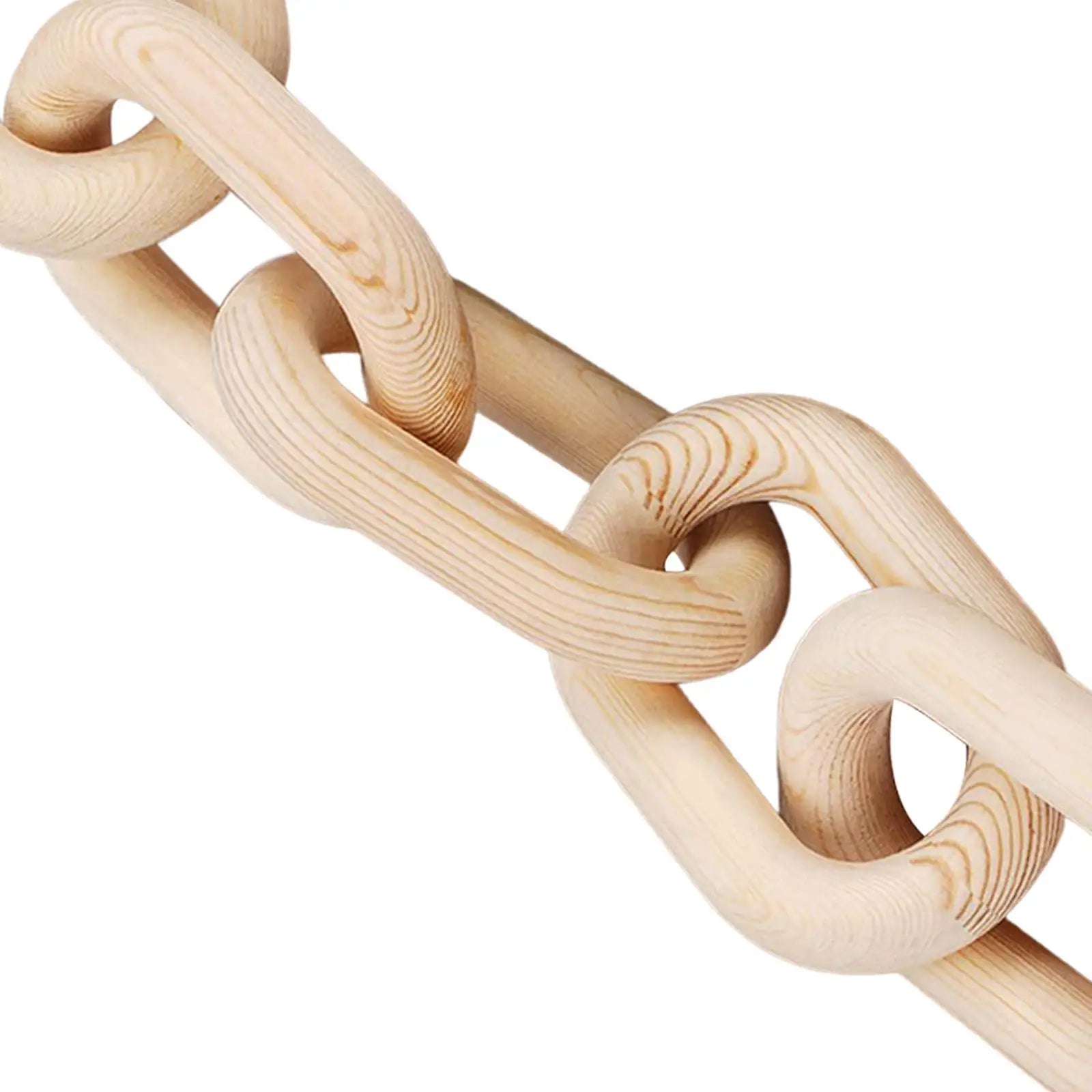 1PC Wood Chain Link Decor- Brown with Subtle Red Undertone Decorative Chain Links for Coffee Table, Book Shelves, & Racks - Modern Rustic Home Decor Gift Ideas for Housewarming & Wedding