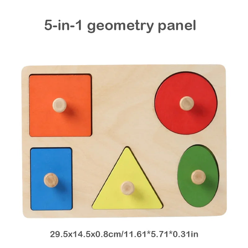 Toddler Wooden Preschool Learning Shape Peg Puzzle Board Toys (Copy)