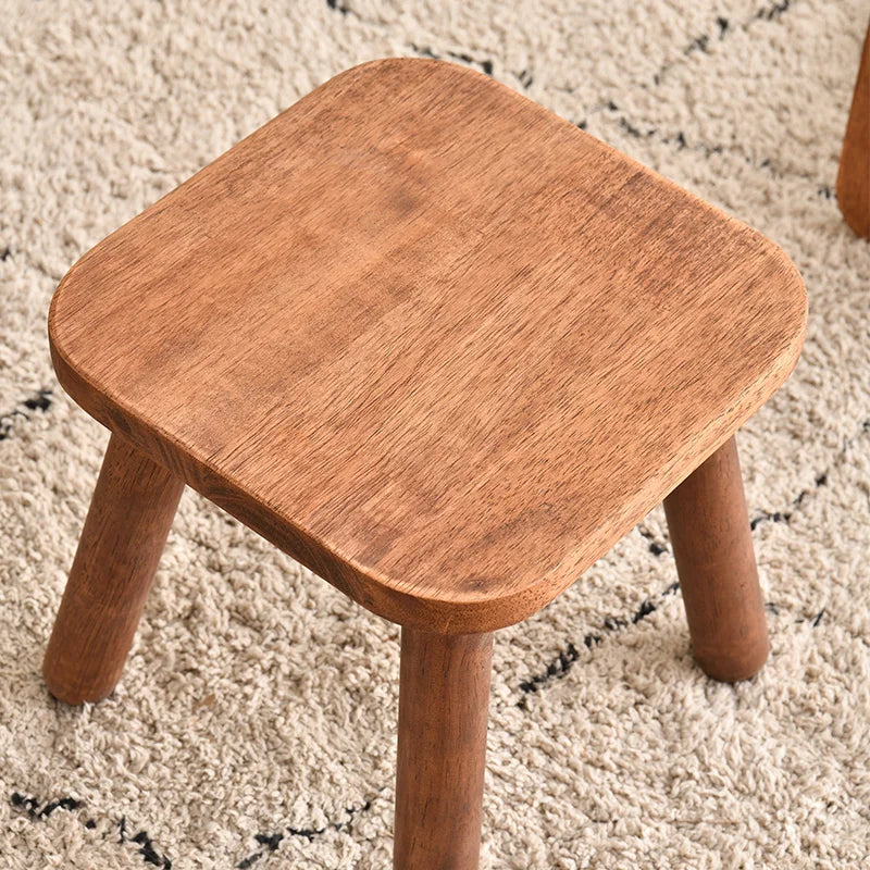 Solid Wood Step Stool，Milking Stool,9.3inch Wood Plant Stand, Round Foot Stool, Removable Portable Stool, Shoe Changing Stool, Small Short Stool (Copy)