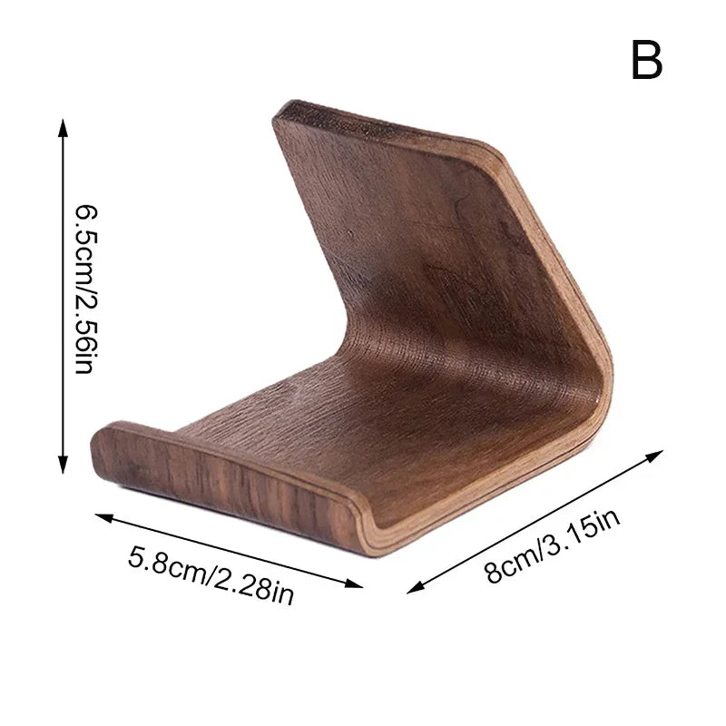 1PC Cell Phone Stand for Desk - Portable Wood Phone Holder for Bed Compatible with iPhone 16 15 14 13 Pro Max 12 11 iPad Mini, Smartphone, Wooden Office Aesthetic Desk Accessories (Copy)
