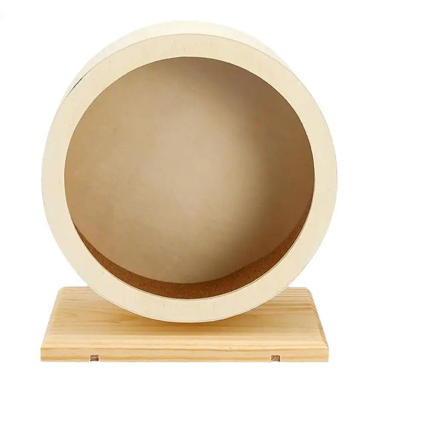 Small Pets Exercise Wheel Hamster Wooden Mute Running Spinner Wheel Play Toy for Rat Gerbil Mice Chinchillas Hedgehogs Guinea Pigs