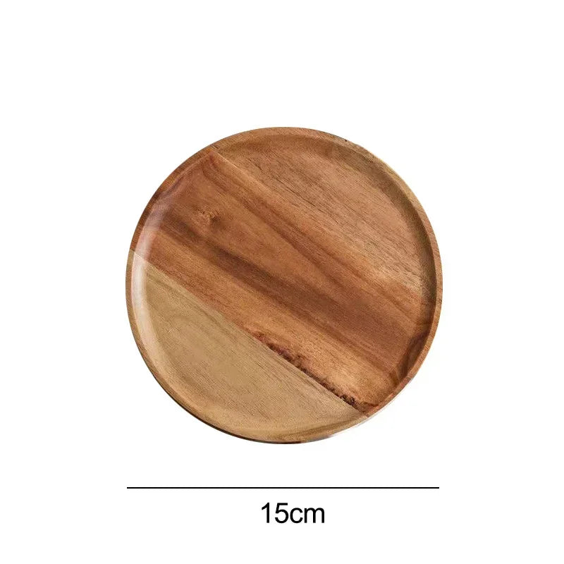 3in1 Bamboo Serving Platter, Round Wood Tray, Wooden Serving Tray, Fruit, Bread, Salad Plate, Charcuterie Serving Board