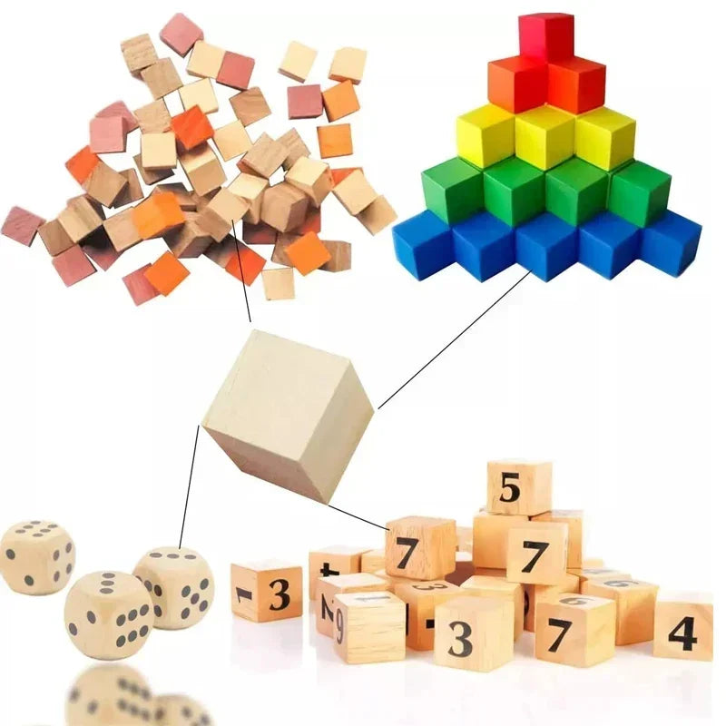 30mm 100pcs Solid Smooth Unfinished Wood Cubes, Blank Wooden Blocks for DIY Crafts, Creating Unique Puzzle Making Piece (Copy) (Copy)