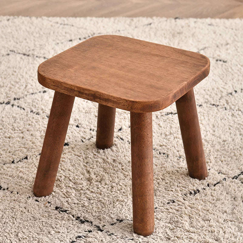 Solid Wood Step Stool，Milking Stool,9.3inch Wood Plant Stand, Round Foot Stool, Removable Portable Stool, Shoe Changing Stool, Small Short Stool (Copy)