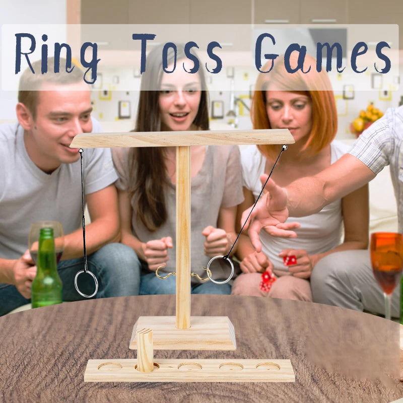 1pc Hook and Ring Game Handmade Wooden Toss Game for Kids and Adults,Yard Games,Toss Game for Bars,Home,Party
