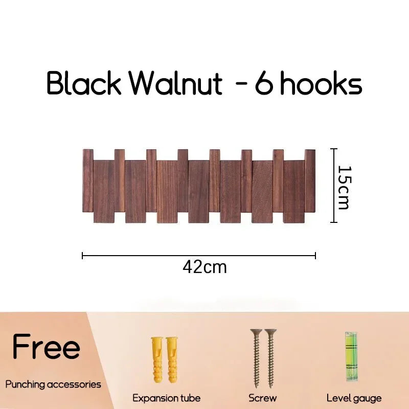Natural Wood Wall Mounted Piano Coat Rack| Coat Rack Wall Mount| Flip Down Wall Hook Rack 5 Hooks| Entryway Wall Art Hook,Made of Acacia Wood (Wood Wax Oil Dyed Walnut Color).Wall Art (Copy)