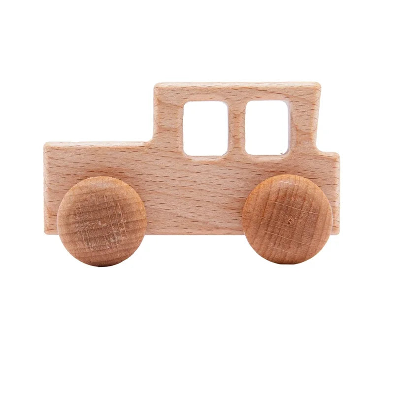 8 pcs Wooden Dinosaur Cars Montessori Toys for Babies Baby Push Car Toys Wooden Toy Vehicles Development and Infant Grasping Montessori Toys