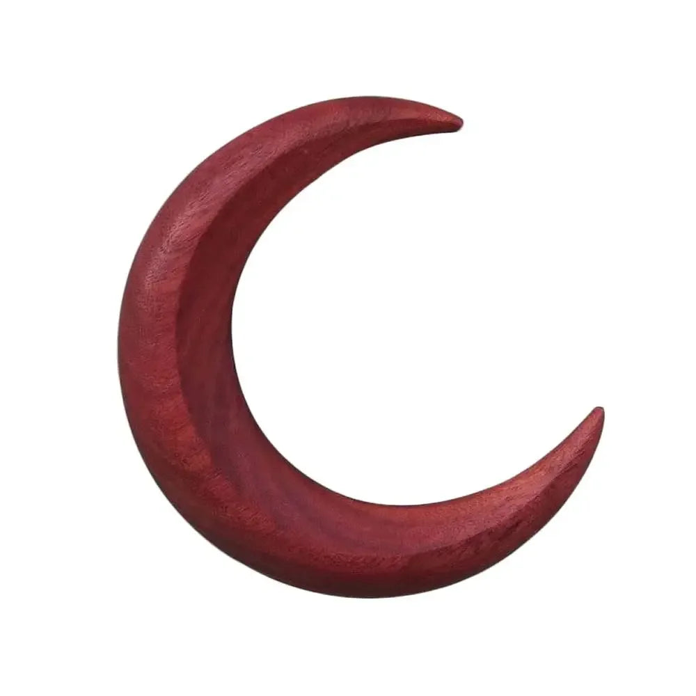 1PC Moon Hair Fork Hairpin for Women 5.12'' Moon Stick Hand Carved Clip Thin Hair Accessories Wooden Barrettes Lightweight Styling Tool