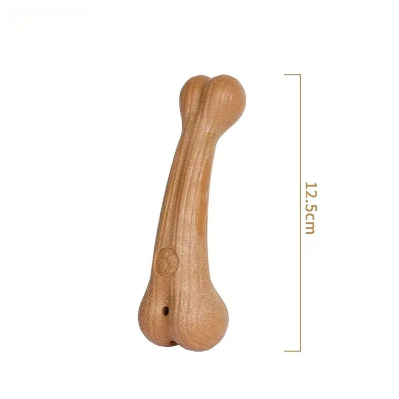 1pc Bite Resistant Pet Dog Chew Toys Molar Teeth Clean Stick Interesting Pine Wood Cute Bone Shape Durable Pet Accessories