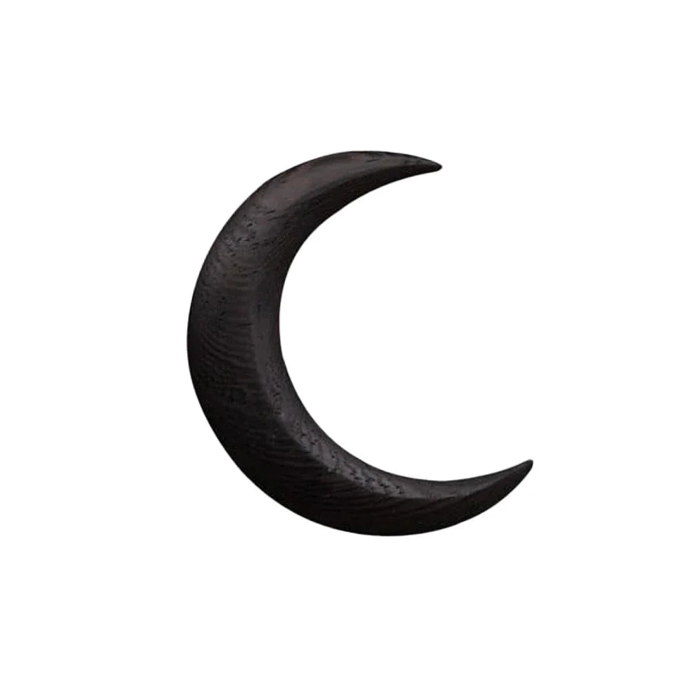 1PC Moon Hair Fork Hairpin for Women 5.12'' Moon Stick Hand Carved Clip Thin Hair Accessories Wooden Barrettes Lightweight Styling Tool
