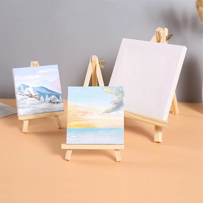 Set Of Three Small, Medium And Large Easel for Painting, Stand for Sign, Tabletop Easels for Painting Canvases, Small Art Easel Canvas Stand Photo Display Tripod Holder for Kids Adults