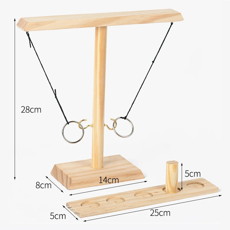 1pc Hook and Ring Game Handmade Wooden Toss Game for Kids and Adults,Yard Games,Toss Game for Bars,Home,Party