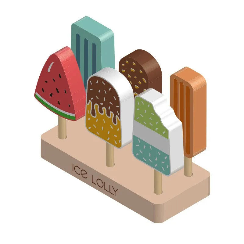 Wooden Ice Cream Counter Playset for Kids, Toddler Girl Toys Kitchen Playset Pretend Play Gifts for 3 4 5 6 Year Old Girl or Boy, Play Food Scoop and Serve, Play Kitchen Sets for Kids Ages 4-8