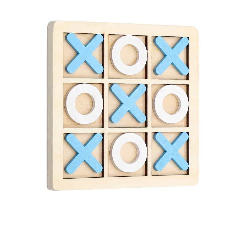 Wooden Board Tic Tac Toe Game XO Table Toy Classical Family Children Puzzle Game Educational Toys (Copy)