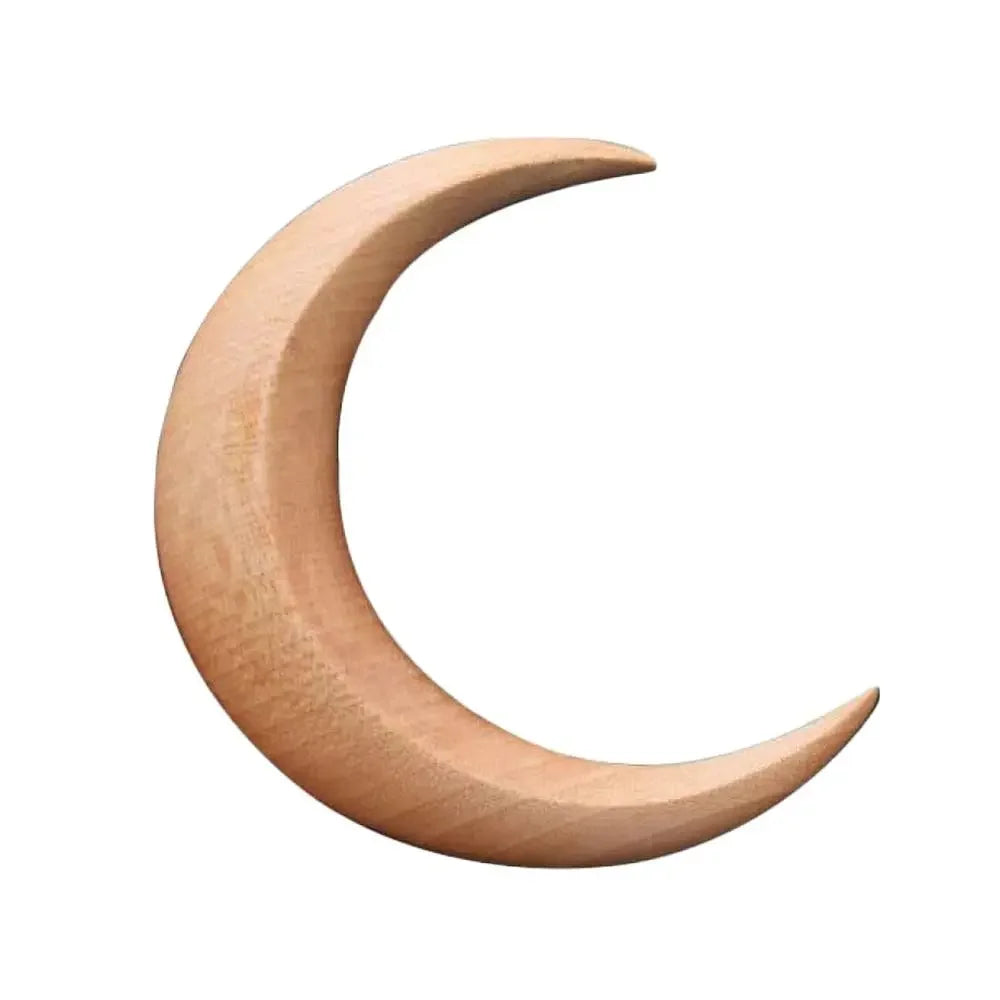 1PC Moon Hair Fork Hairpin for Women 5.12'' Moon Stick Hand Carved Clip Thin Hair Accessories Wooden Barrettes Lightweight Styling Tool