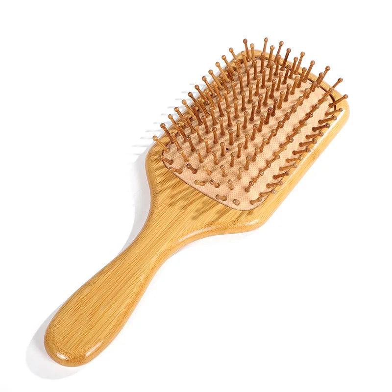 1PC Hair brush, Natural Bamboo Paddle Detangling Hairbrush, Massage Scalp Thick/Thin/Curly/Dry Hair For Women & Men