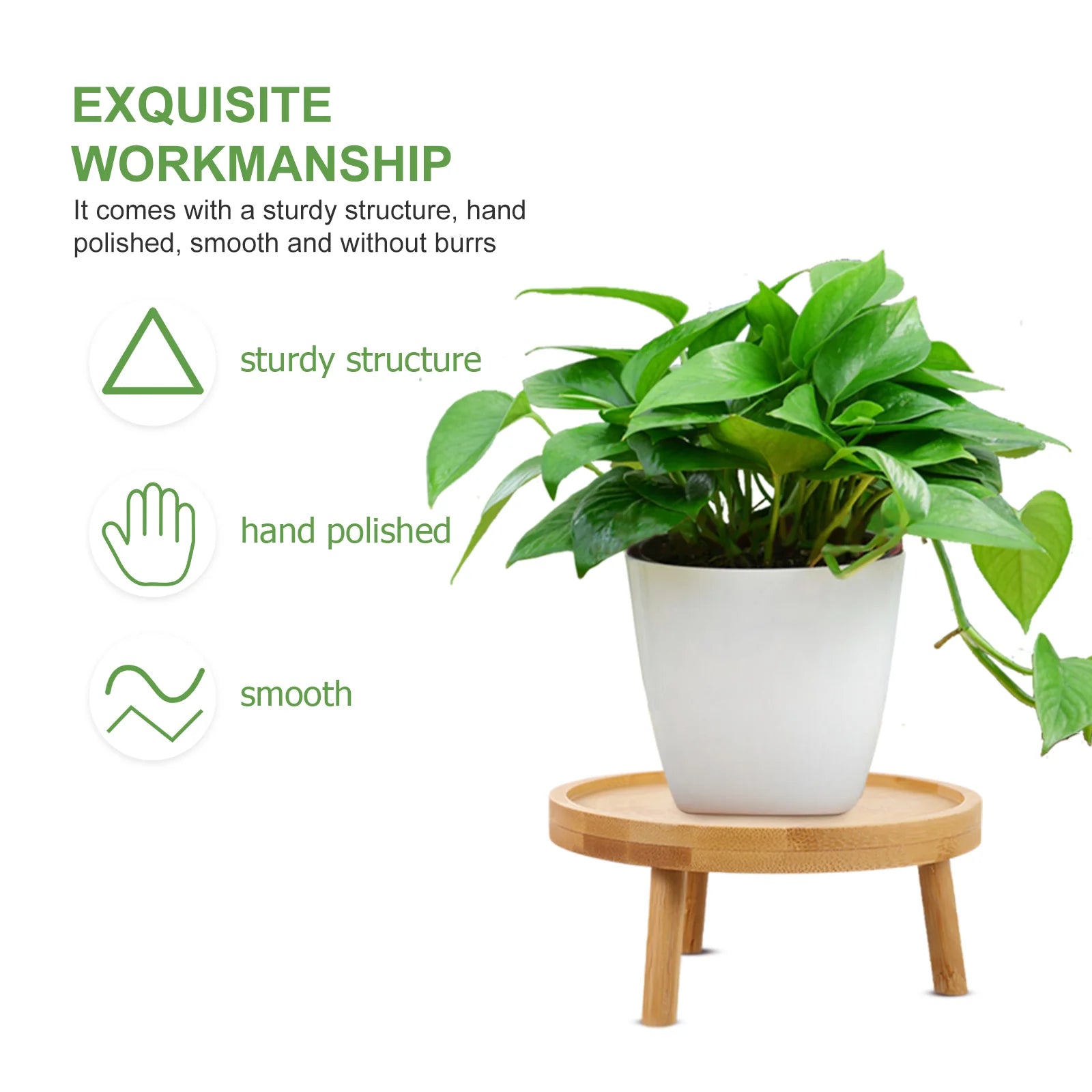 Mini Wooden Stool Flower Display Stand, Potted Plant Shelf Succulents Bonsai Rack, Vintage Wood Grain Garden Plant Pot Riser Stand for Indoor Outdoor Office Dining Room Decor (Copy)