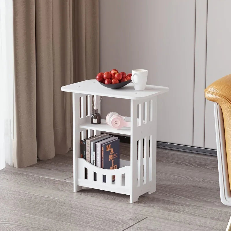 Modern Nordic Style Wooden Storage Table - Multipurpose Bedside & Living Room Organizer, Non-Waterproof Wood Material (Copy)
