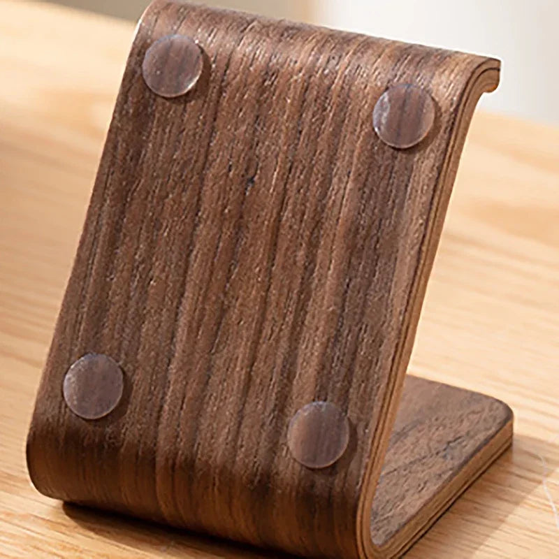 1PC Cell Phone Stand for Desk - Portable Wood Phone Holder for Bed Compatible with iPhone 16 15 14 13 Pro Max 12 11 iPad Mini, Smartphone, Wooden Office Aesthetic Desk Accessories (Copy)