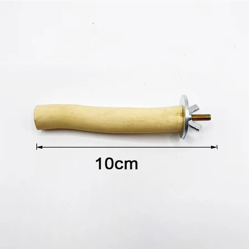 1pc Natural Wood Bird Perch Parrot Stand Branches Fork Toys,Pet Bird Cage Wooden Hanging Perch Platform Hammock Swing Toy for Small