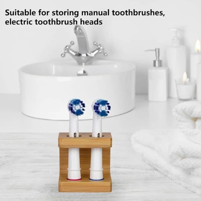 Toothbrush Head Holder, Freestanding Bamboo Storage Holder, Durable Bamboo Toothbrush Holders for Bathroom, Toothbrush Organiser Bathroom Accessories, Practical and Versatile (Copy)