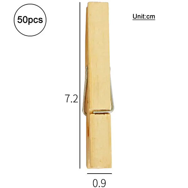 6pcs In Different Sizes Mini Clothespins, Mini Clothes Pins for Photo Natural Wooden Small Picture Clips for Crafts 50pcs Decorative Wood Clips for Wall Hanging Pictures