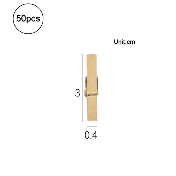 6pcs In Different Sizes Mini Clothespins, Mini Clothes Pins for Photo Natural Wooden Small Picture Clips for Crafts 50pcs Decorative Wood Clips for Wall Hanging Pictures