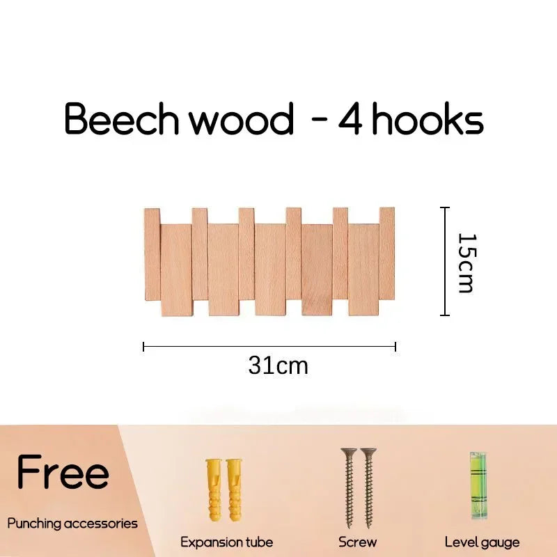 Natural Wood Wall Mounted Piano Coat Rack| Coat Rack Wall Mount| Flip Down Wall Hook Rack 5 Hooks| Entryway Wall Art Hook,Made of Acacia Wood (Wood Wax Oil Dyed Walnut Color).Wall Art (Copy)