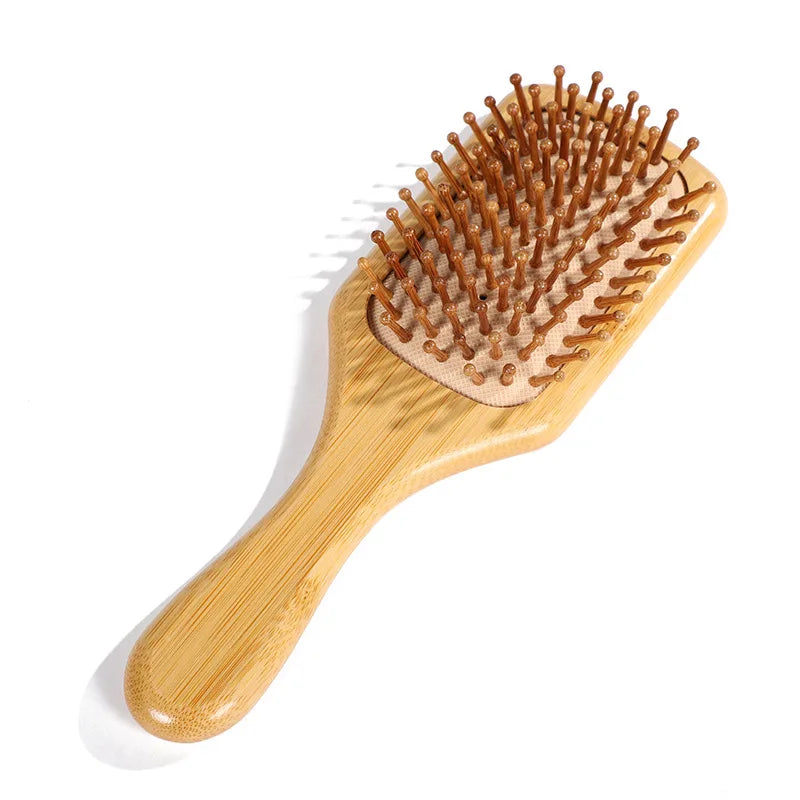 1PC Hair brush, Natural Bamboo Paddle Detangling Hairbrush, Massage Scalp Thick/Thin/Curly/Dry Hair For Women & Men
