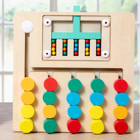 Four color walking double-sided game chess, children's logical thinking training, Montessori early education puzzle toys for you (Copy)