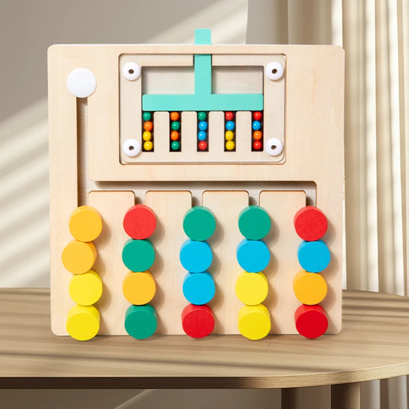 Four color walking double-sided game chess, children's logical thinking training, Montessori early education puzzle toys for you (Copy)