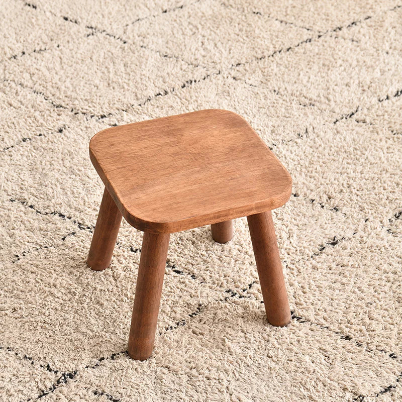 Solid Wood Step Stool，Milking Stool,9.3inch Wood Plant Stand, Round Foot Stool, Removable Portable Stool, Shoe Changing Stool, Small Short Stool (Copy)