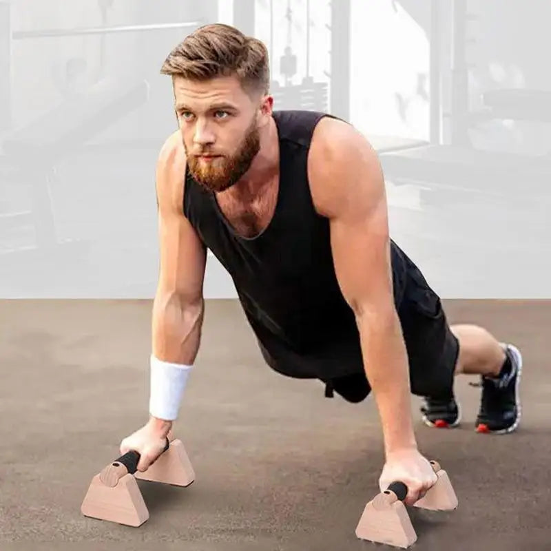 30cm Wooden Parallettes Push Up Bars, 2 PCS Wood Calisthenics Bars with Non-Slip Base, Pushup Handles for Floor Home Fitness, Workout Equipment for Men and Women Strength Training (Copy)