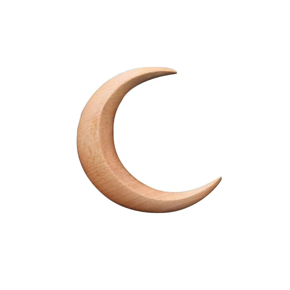1PC Moon Hair Fork Hairpin for Women 5.12'' Moon Stick Hand Carved Clip Thin Hair Accessories Wooden Barrettes Lightweight Styling Tool