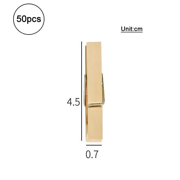 6pcs In Different Sizes Mini Clothespins, Mini Clothes Pins for Photo Natural Wooden Small Picture Clips for Crafts 50pcs Decorative Wood Clips for Wall Hanging Pictures