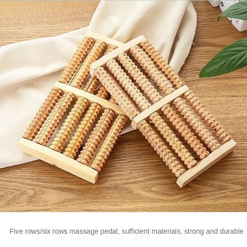 Wooden Foot Massager for Neuropathy, Heel Pain and Targeted Plantar Fasciitis Relief | Deep Tissue and Feet Massage for Relaxation | Reflexology Tool for Planters Facetious Relief