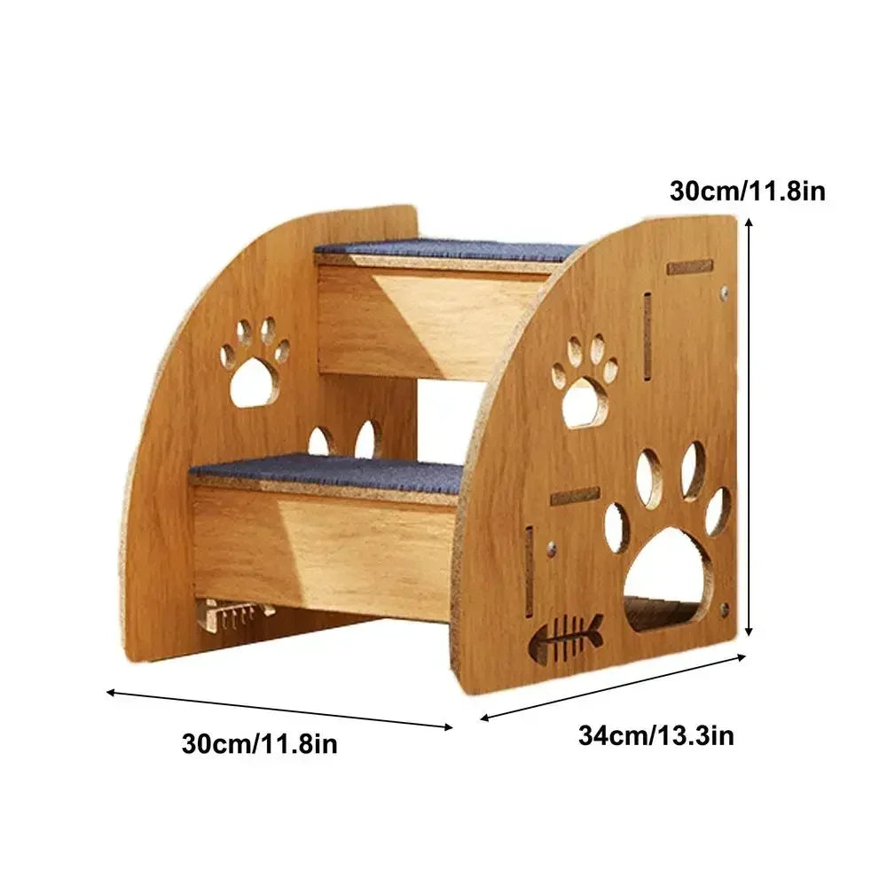 Pet Stairs For Bed Dog Steps Pet Stairs Dog Ramp High Bed Climbing Dog Bed Steps Non-Slip Wooden Dog Stairs For (Copy)